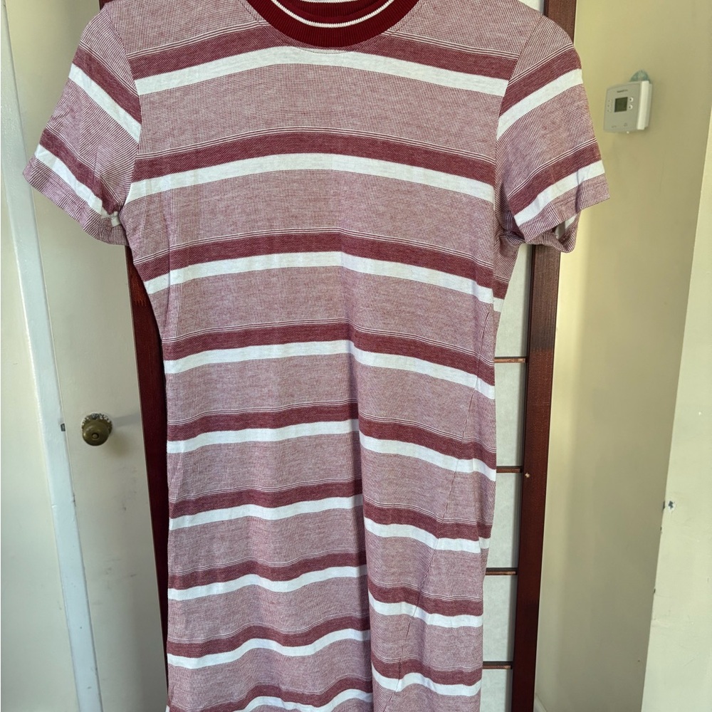 RVCA Red and White Striped Dress